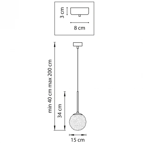 Подвесной светильник Lightstar Bari 815210 (220V, на проводе, шар)