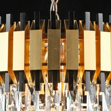 Подвесная люстра Reluce 02144-0.4-05 FGD+BK (220V, хрусталь, на цепи)