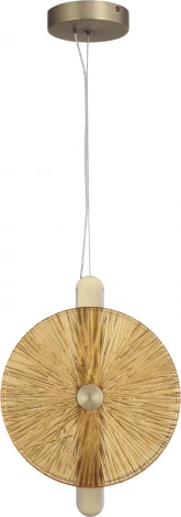 Подвесной светильник ST Luce Wasi SL6141.313.01 бронза/янтарь LED 1*11W 4000K (220V, на тросе, круглые)