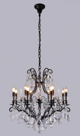 Подвесная люстра Crystal Lux Magnifico SP13 BLACK/TRANSPARENT