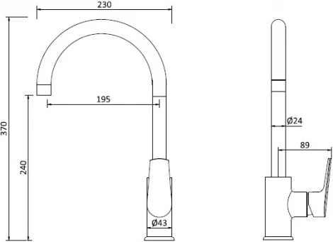Смеситель Damixa RedBlu Origin Balance 790730000 белый, для кухонной мойки