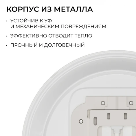 Потолочный светильник светодиодный накладной 48Вт 3840лм 4000К круг, белый OGM O18-153