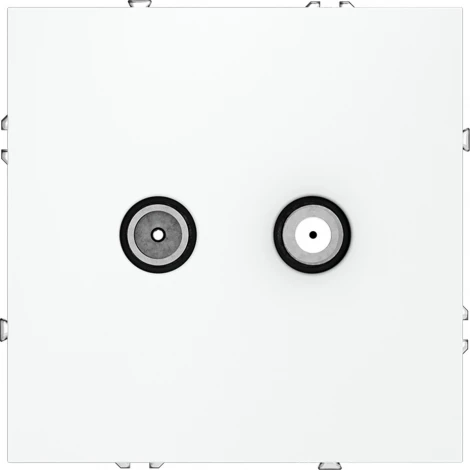 Розетка телевизионнная оконечная TV+SAT (белый матовый) Voltum S70 VLS060402