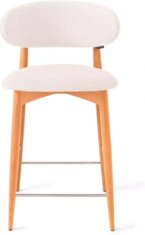 Стул полубарный Paolo, бук натуральный, ткань, белый Top Concept арт.20934