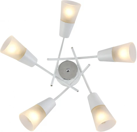 Потолочная люстра на штанге Escada Calla 1109/5P White Е14*40W White/Chrome