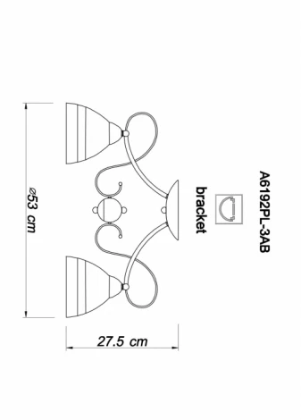 Потолочная люстра Arte Lamp Noemi A6192PL-3AB