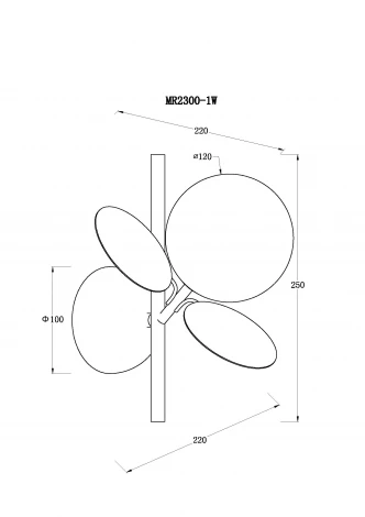Бра MyFar Flavia MR2300-1W (шар)