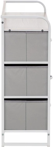 Комод Leset Ноа 7 ящ., Каркас Белый, Светло-серый Leset (Искусственный лен/Светло-серый) арт.2500000183461