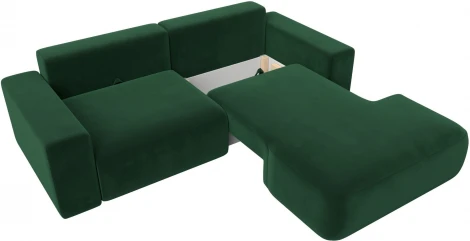 Диван угловой Лига-036 НПБ Классик правый угол (Зеленый/Велюр) Лига Диванов арт.121376