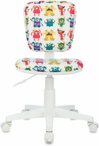 Кресло детское Бюрократ CH-W204NX белый монстры крестов. пластик пластик белый
