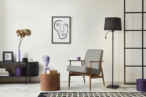 Торшер для чтения Maytoni Farel Z001FL-L3W-1B (220V, выключатель, куб)