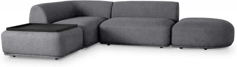 Диван Fabro ОГОГО (арт.853891), (Букле,Ткань/Темно-серый)