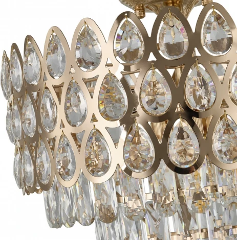 Потолочная люстра хрустальная на штанге Arte Milano Sorrento-2019 372019/7/50/460 GD (220V)