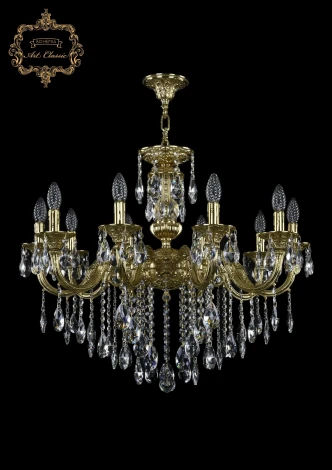 Подвесная люстра с хрустальными подвесками Art Classic 31.02 31.02.10.CK250SP.B.G.Sp