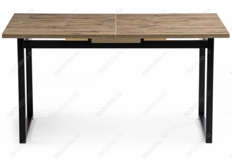 Стол Woodville Макта 140 дуб велингтон / черный матовый 453135