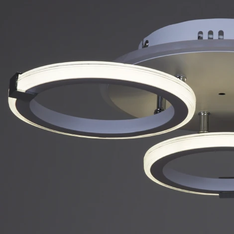 Потолочная люстра светодиодная на штанге Reluce 06319-3.3-03 WH+CR (RGB) (220V, пульт управления)