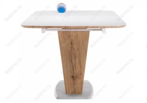 Стол на тумбе Woodville Петир 160 белый / дуб монтана 462108