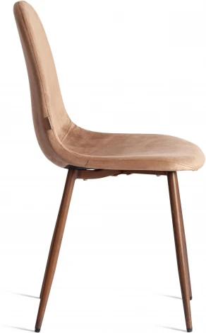Стул BREEZE (mod. JSC-58) (Велюр,Металл  /Темно-коричневый,Орех)