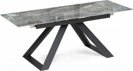 Стеклянный стол Гарднер 140 (Гарднер 140(200)х80х76 оробико / черный) Woodville арт.588026