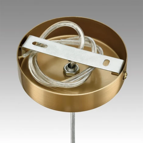 Подвесной светильник Lumion Jane 6593/1 латунь/белый, металл/текстиль, стекло E14 1*40W 220V (на проводе, круглые)