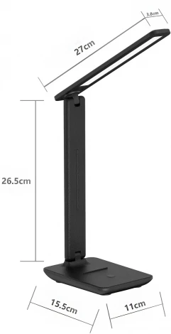 Офисная настольная лампа светодиодная складываемая Reluce 00867-0.7-01 BK (220V, выключатель)