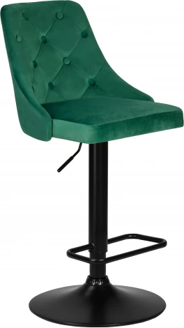 Стул барный DOBRIN JOSEPH BLACK (зеленый велюр (MJ9-88)) 5021_BlackBase-LM BLACK, цвет сиденья зеленый (MJ9-88), основания черный