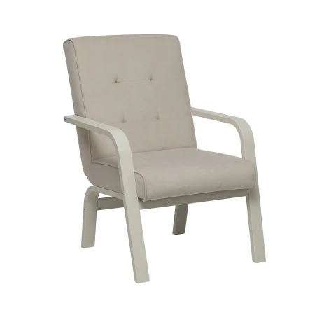 Кресло Leset Модена 4687206967137 Фанера,Береза,Шпон, Велюр, Бежевый, Слоновая кость