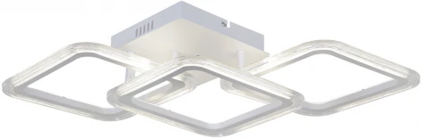 Потолочная люстра светодиодная на штанге с пультом регулировкой цветовой температуры, яркости и ночным режимом Reluce 09826-3.3-03 WH (220V)