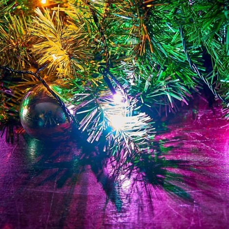 Гирлянда светодиодная, 10м. 100 светодиодов, голубой, желтый, зеленый, розовый свет Uniel ULD-S1000-100/DGA MULTI-2 IP20