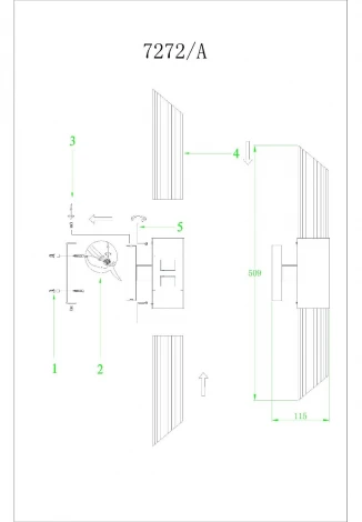 Бра 7272/A Newport 7270 gold