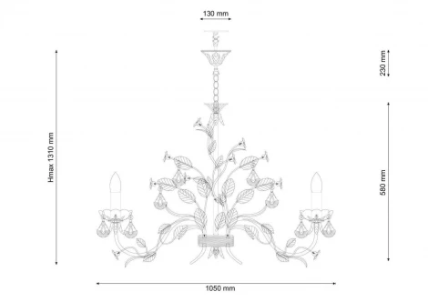 Подвесная люстра Lucia Tucci Fiori Di Rose 1770.10