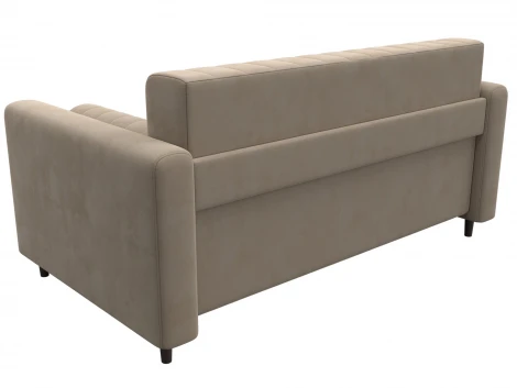 Диван прямой Лига-070 (ЛДСП,Брус,Фанера/Дерево/Велюр/Бежевый) Лига Диванов 129743