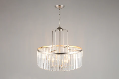 Подвесная люстра Borno OML-66013-08 (220V, хрусталь, на цепи)