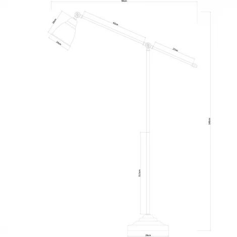 Торшер Arte Lamp Braccio A2054PN-1AB