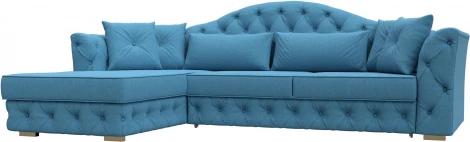 Диван угловой Артис левый угол (Голубой/Рогожка) Лига Диванов арт.123402L