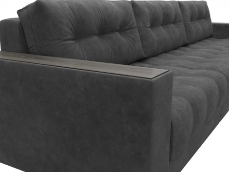 Диван прямой с декором Лига-049 НПБ Лонг Лига Диванов (Велюр) арт.128428