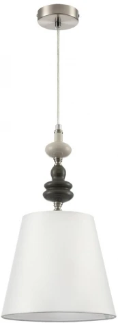 Подвесной светильник Lumion Kentuki 8283/1A никель/белый, металл/керамика/текстиль Е14 1*40W 220V