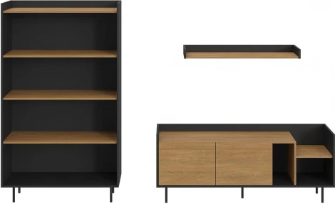 Композиция Look 17 (ЛДСП/Светлое дерево) ОГОГО Обстановочка! арт.846112