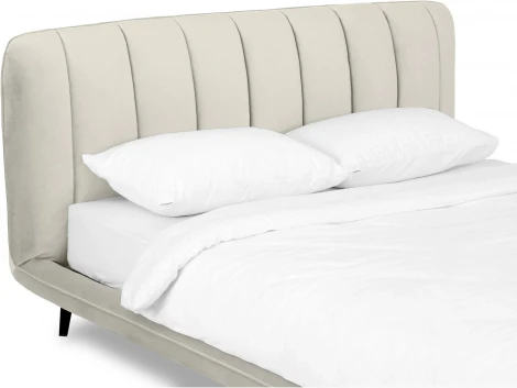 Кровать Amsterdam 1800 ОГОГО (арт.583351), (Велюр/Белый)