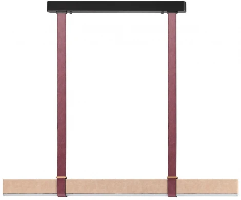 Подвесной светильник Odeon Light Vincent 6630/36L HIGHTECH металл/эко-кожа/ткань/акрил черный/бордовый/бежевый IP20 LED 36W 3000K 220V