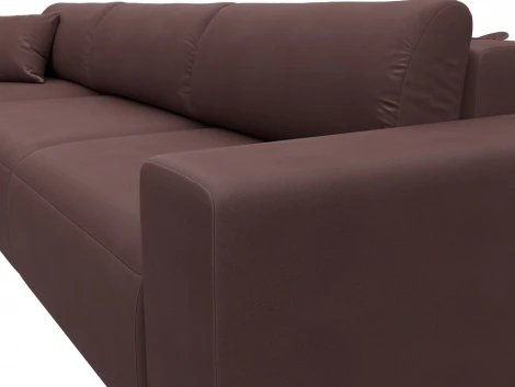 Диван угловой Лига-036 НПБ Классик Лонг левый угол Лига Диванов (Замша) арт.127799L