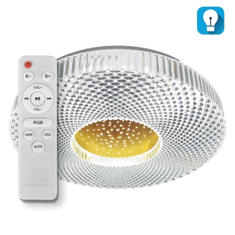 Светодиодный светильник потолочный 70W RGB, управление с приложения Ilink с ПДУ Lumin'arte Violet CLL55