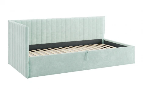 Кровать с подъемным механизмом Твикс (Тахта) 90х200 см Mebelson (ДСП,Велюр/Зеленый) арт.170631,2764