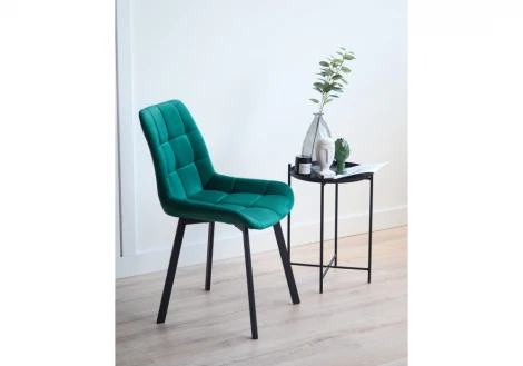 Стул на металлокаркасе Челси П зеленый (zd 667) / черный 632512