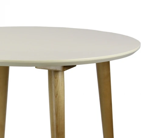 Стол обеденный Арника круглый Ронда Мини 100, натуральный/слоновая кость