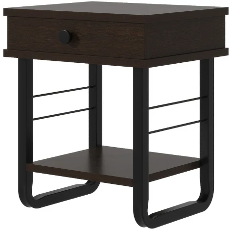 Тумба прикроватная ГРЕТА ММД 205 чёрный/венге, Форвард