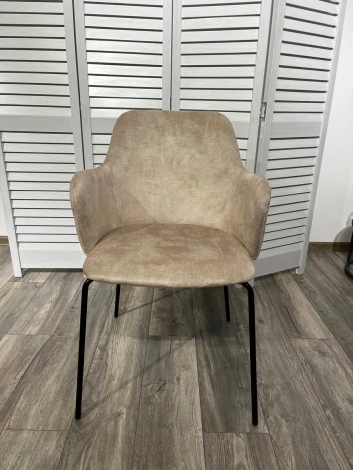 Стул M-City AMARETTO VBP206 античный светло-бежевый/ черный каркас