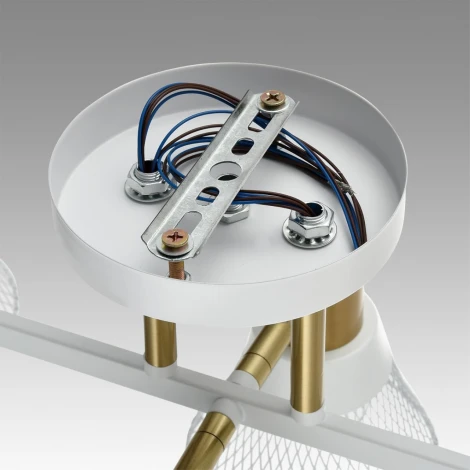 Потолочная люстра на штанге Lumion Anriya 8045/6C белый, латунь/белый металл/металл Е14 6*40W 220V