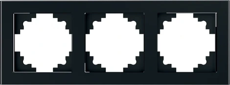 Рамка на 3 поста (черный) Stekker Катрин 39520