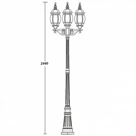 Наземный фонарь Oasis Light 83409L B W (220V, IP44)